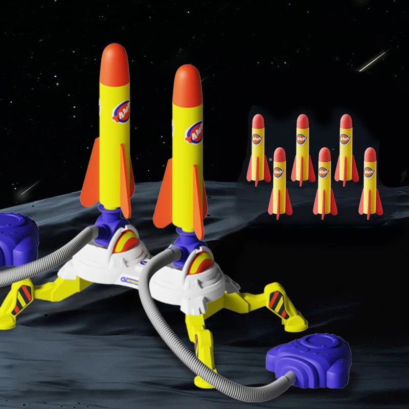Lanceerbare Luchtraket met Voetpomp | Interactief Buitenspeelgoed