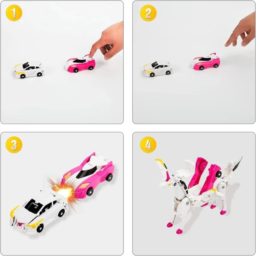 2-in-1 Transformatie Auto | Unicorn model actiefiguur & voertuig