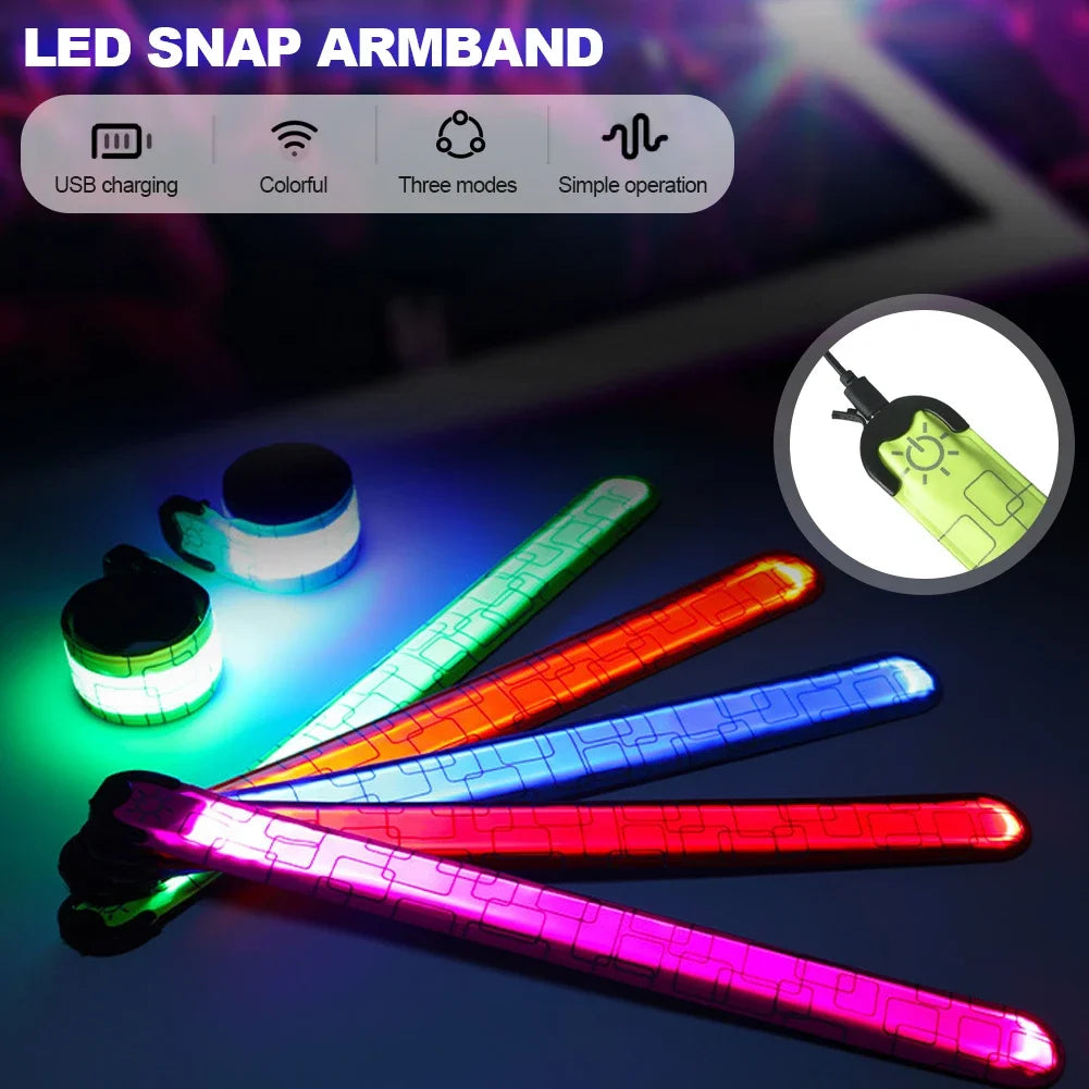 Oplaadbare LED Armband - Verlichte Armband voor Sport, Feest en Nacht Race