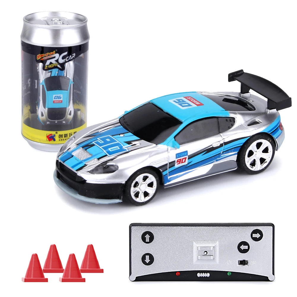 1:58 RC Mini Auto - Accu Raceauto in PVC Blik | Drift-Buggy Bluetooth Bestuurbaar Speelgoed voor Kinderen