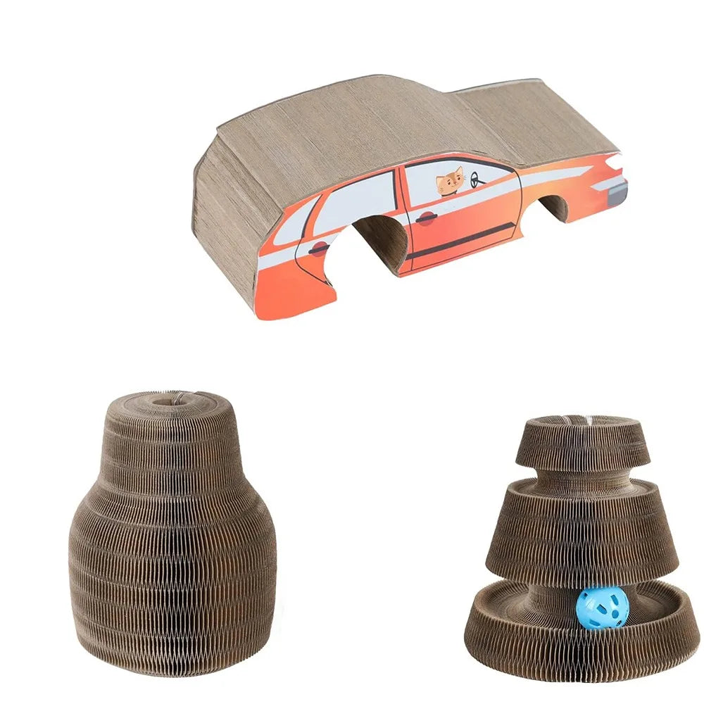 Kitty Kurlz Katten Speelgoed | Magische harmonica krabplank met bal