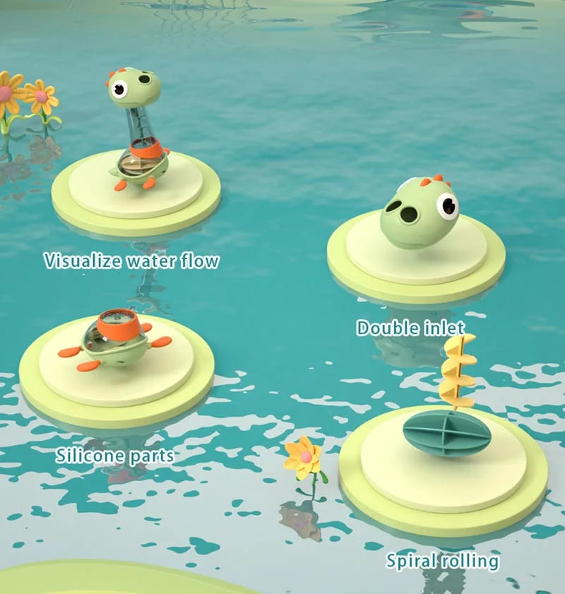 Water Spuitende Dino – Roterend Badspeelgoed voor Kinderen | Douche- & Badplezier