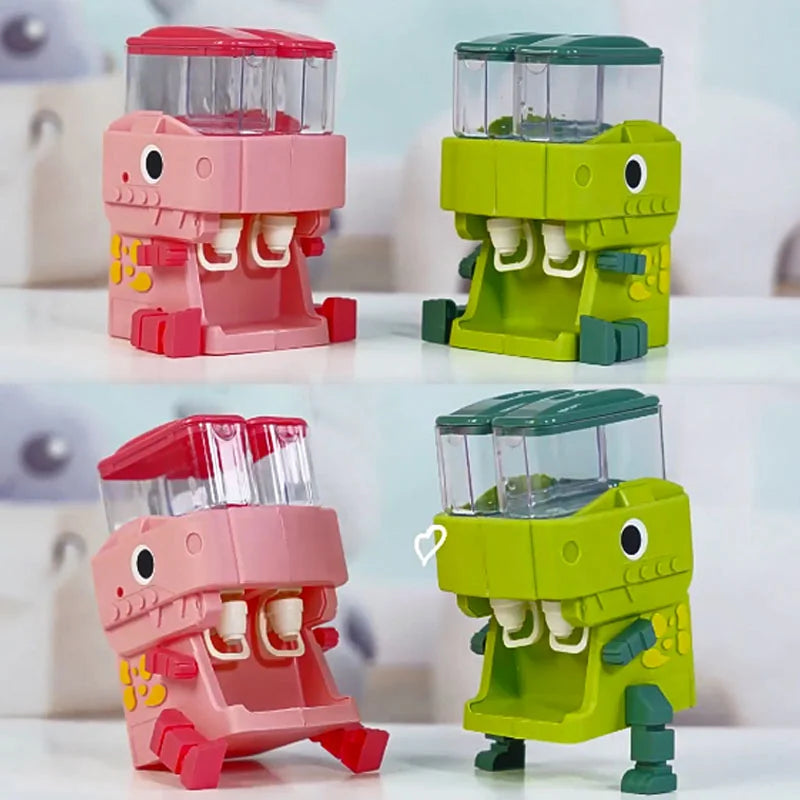 Dinosaurus Dubbel Waterdispenser Speelgoed | Leuke Roze/Blauwe Drinkfontein Simulatie