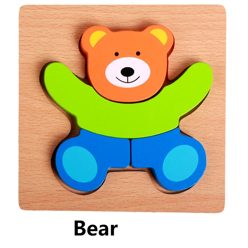 Houten puzzel voor kinderen met dieren en voertuigen - Kleurrijk educatief speelgoed, perfect cadeau voor jongens en meisjes.