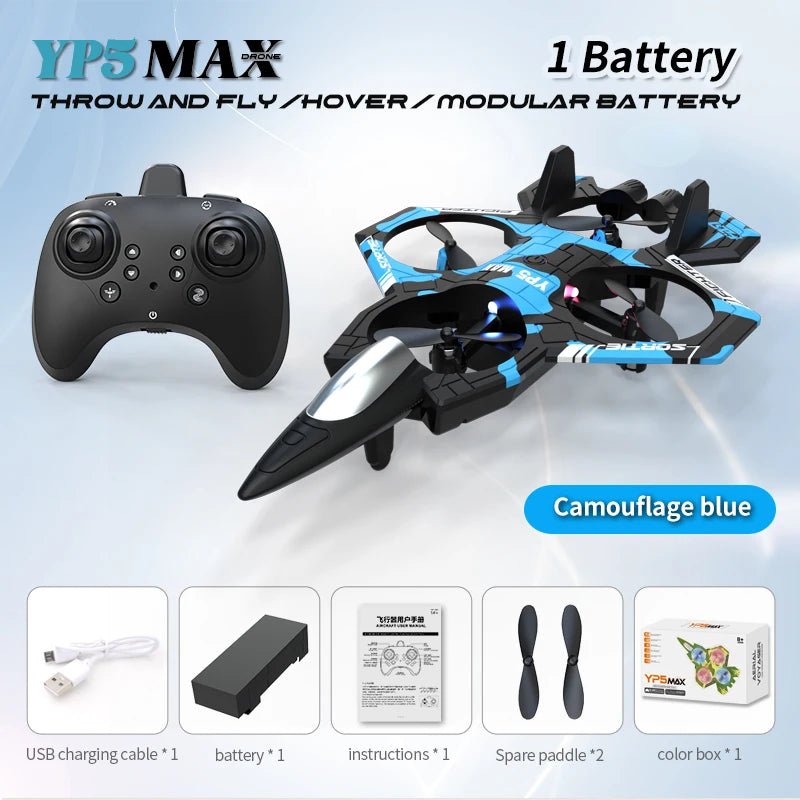 2.4G L0712 RC Vliegtuig – Foam Glider met Licht & Gyroscopische Besturing, Speelgoedvliegtuig voor Jongens