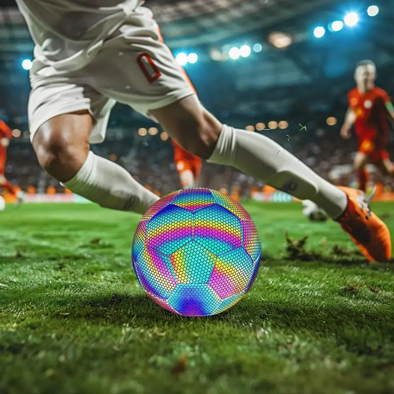 Reflecterende voetbal maat 5, lichtgevend | Kinderen 6+ | Buiten