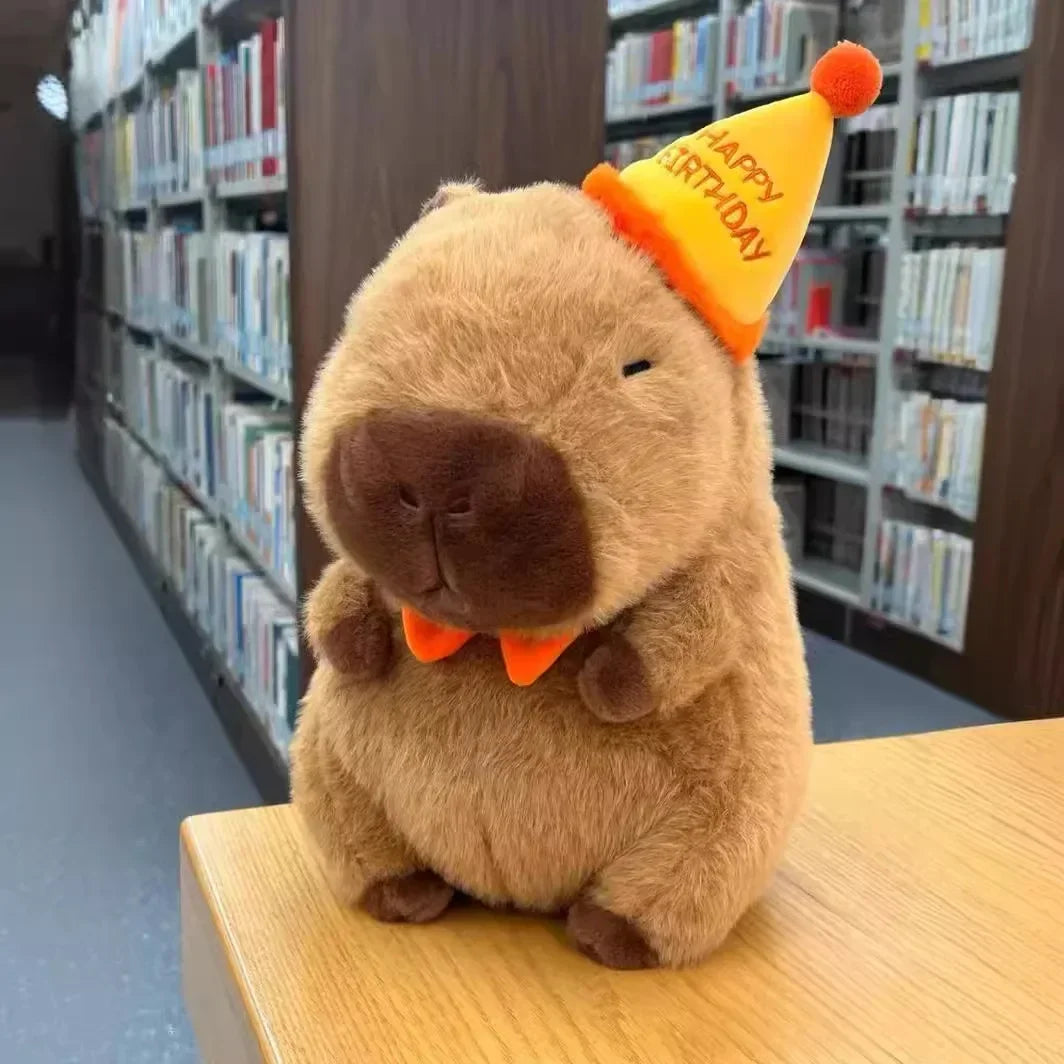 Schattige Capibara Knuffel met Dolfijnenmuts voor Kinderen - 30cm Zacht Pluche Speelgoed voor Jongens en Meisjes - Perfect Verjaardagscadeau voor Peuters en Kleuters