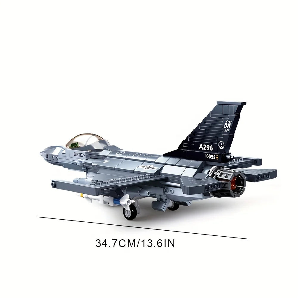 521-delige Militaire Serie Gevechtsvliegtuig Bouwstenen Model | Educatief Speelgoed Voor Kinderen Kerstcadeau