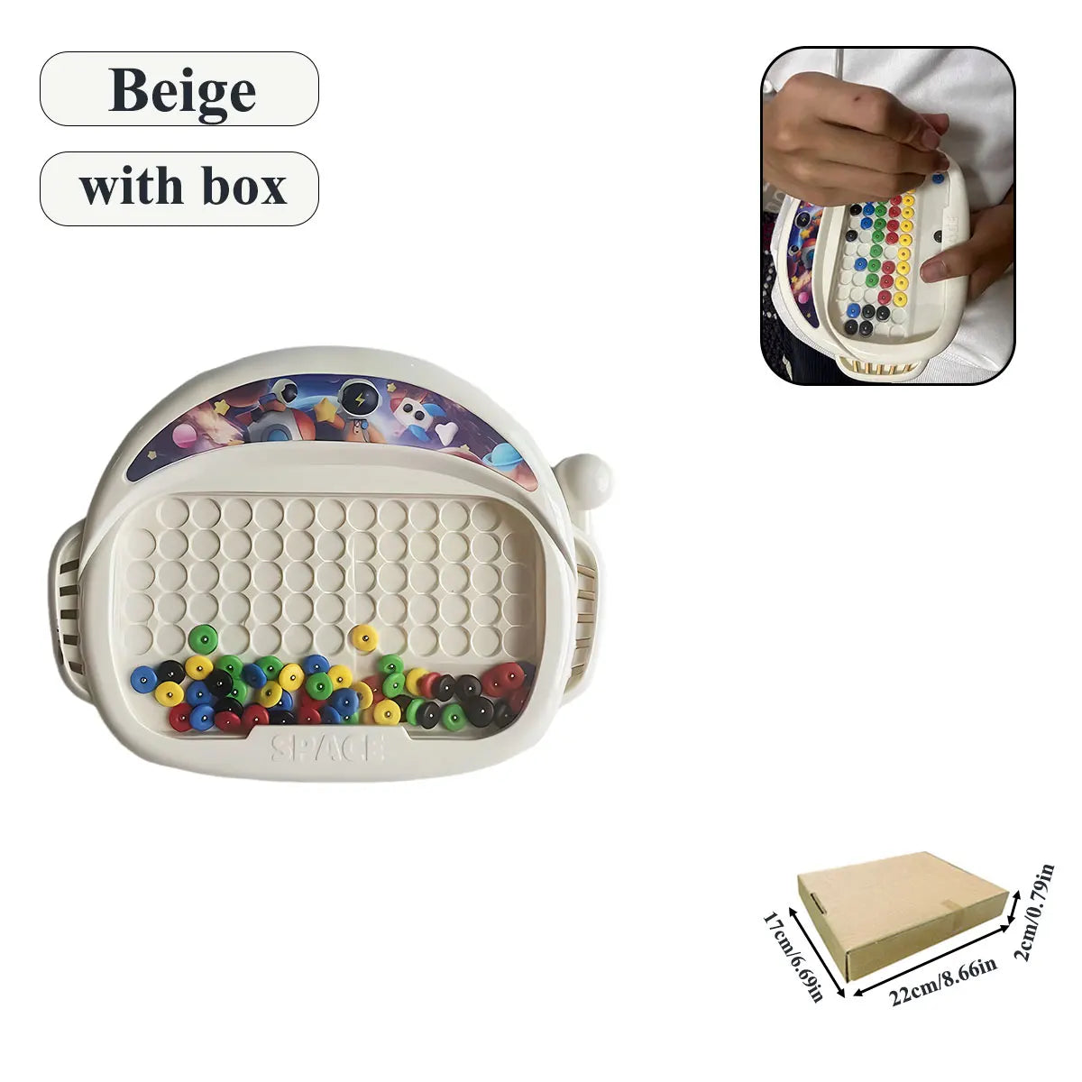 1 Stuk Magnetisch Doodle Bord voor Kinderen | Tekenspeelgoed met Pen & Kralen, Educatief Montessori Cadeau voor 3-8 Jaar