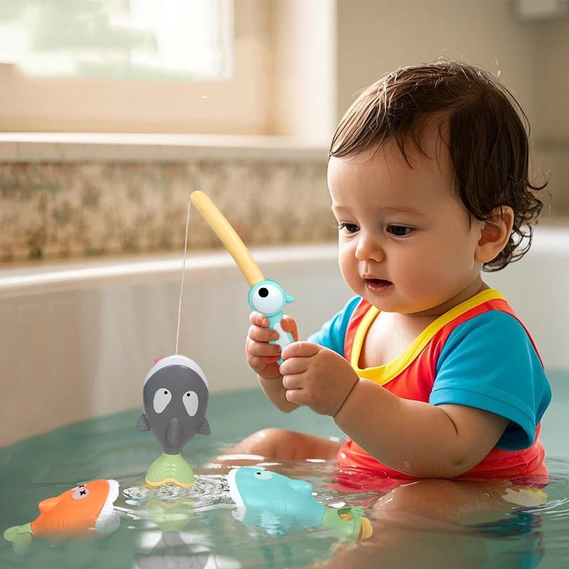 Magnetisch visspeelgoed Drijvend waterspeelgoed Haai badspeelgoed Zomer zwembadspeelgoed voor baby's van 18 maanden