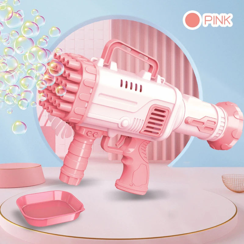 32-Gat Bubble Gun - Automatische Draagbare Blazer met Lichten, Cadeau Speelgoed voor Kinderen