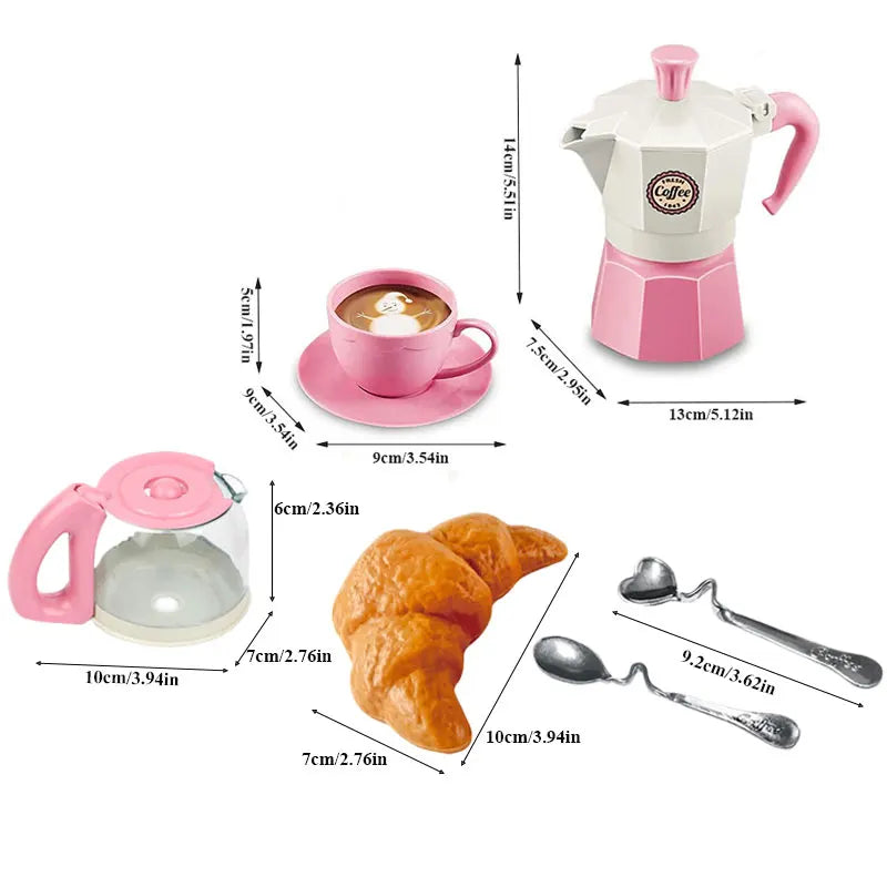 4/11 Stuks Koffie Simulatiespeelgoed Set | Speelkeuken voor Kinderen
