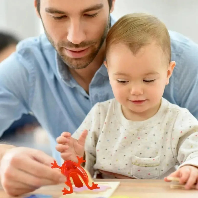 30pcs Press & Jump Kikkers - Stressverlichtend Speelgoed, Interactief Gezinsspel voor Kinderen