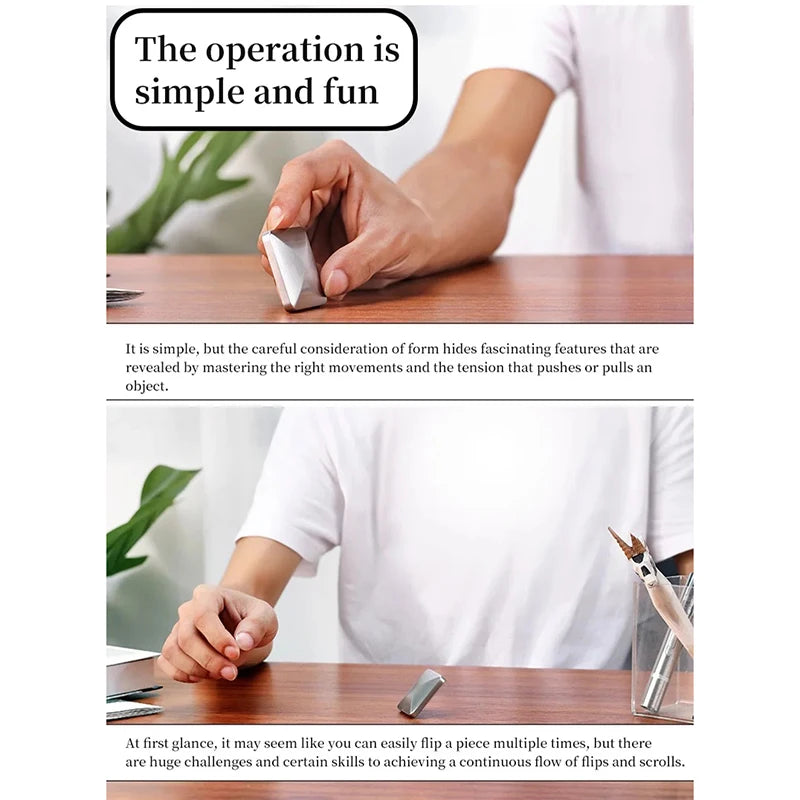 Creatieve Flipo Flip Speelgoed | Stressverlichtende Kinetische Bureauspinner, Fidget Gyro voor Volwassenen & Kinderen