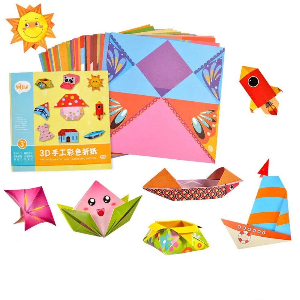 108x Montessori Origami Vellen | Creatief Vouwplezier voor Kinderen