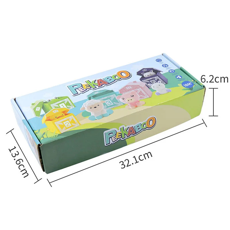 Montessori Leer Speelgoed | Dieren Vingerpoppen & Peekaboo