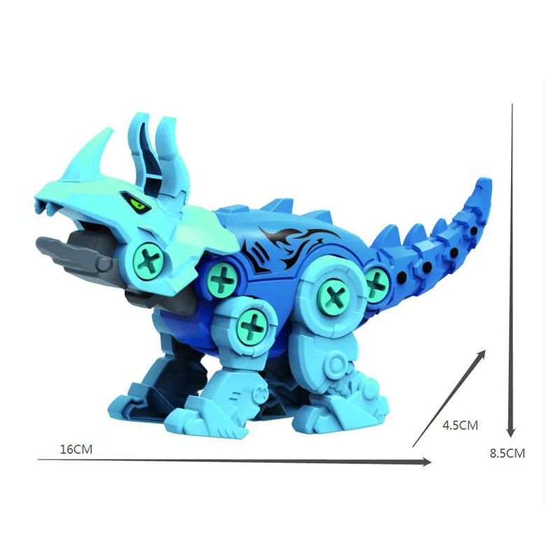 5-in-1 Dino Bouwset voor Kinderen | DIY Dinosaurus Transformeer Speelgoed met Schroevendraaier