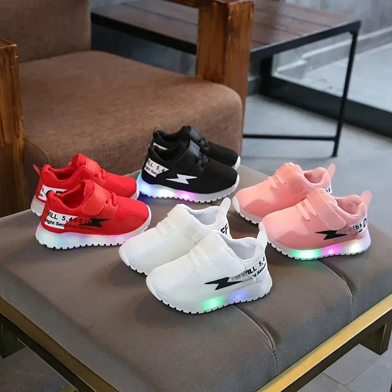 Kinder Tennis LED Sneakers | 2023 Voorjaar & Herfst, Glimlichten Schoenen voor Jongens & Meisjes, Baby Peuter Schoenen met Oplichtende Zolen
