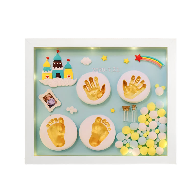 DIY Hand- & Voetafdruk Kit | Inktvrije Handprint Set met Fotolijst | Baby Souvenir