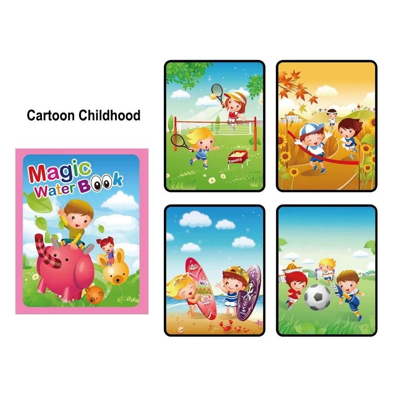 Magisch Waterkleurboek voor Baby’s | Herbruikbaar Montessori Educatief Speelgoed voor Kinderen