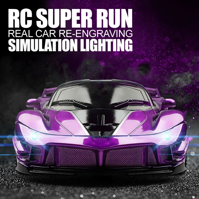 1/18 RC Sportauto met LED Licht | 2.4G Afstandsbediening Racewagen | Hoge Snelheid Drift Voertuig voor Kinderen