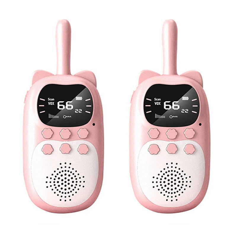2 stuks Walkie Talkie voor Kinderen | Oplaadbare 1000mAh Handheld Radio Transceiver Intercom voor Kinderen Speelgoed 2, 3, 4, 5+ Jaar