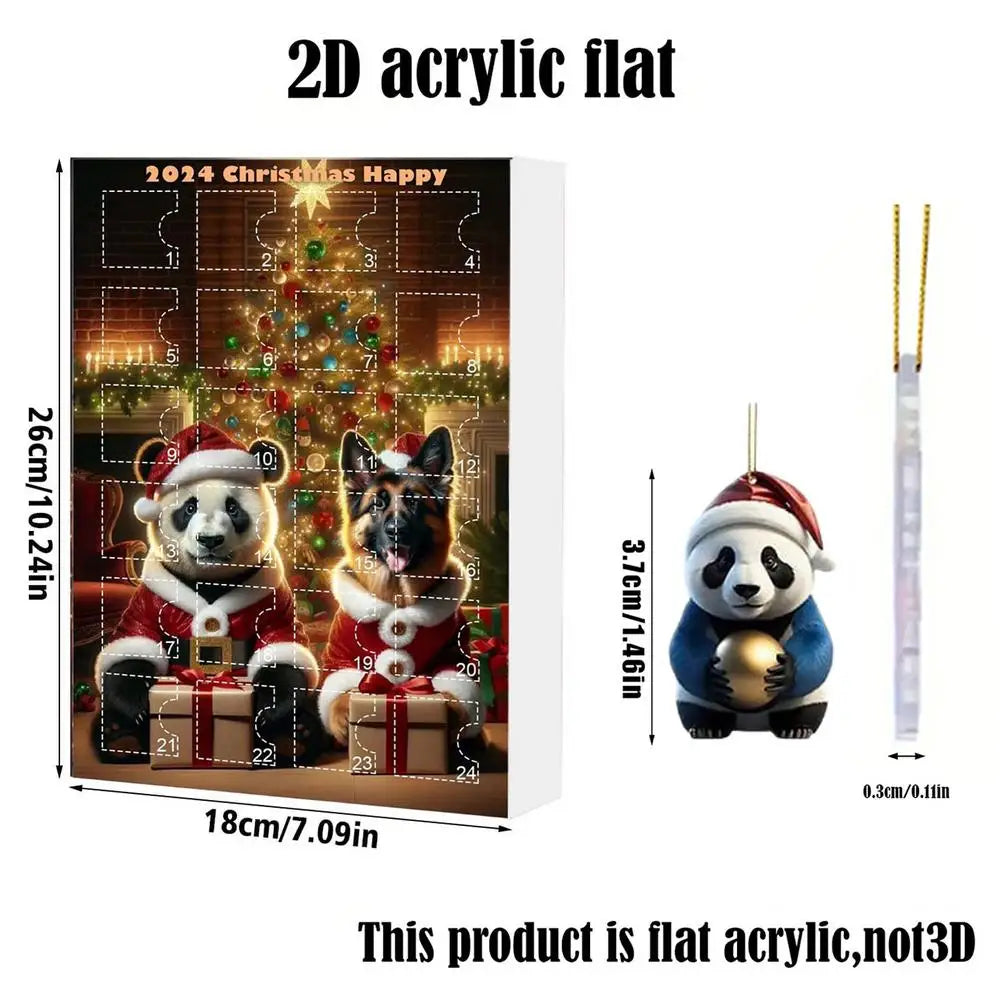 Adventskalender Kerstmis Panda Versieringen | 24 Dagen Kerstmis Advent Festival Aftelkalender Cadeau