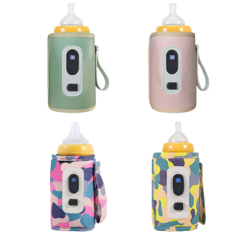 Babyfles Verwarmer met USB | 24u Warmhoudtas voor Babyvoeding (Instelbaar 38–55°C)