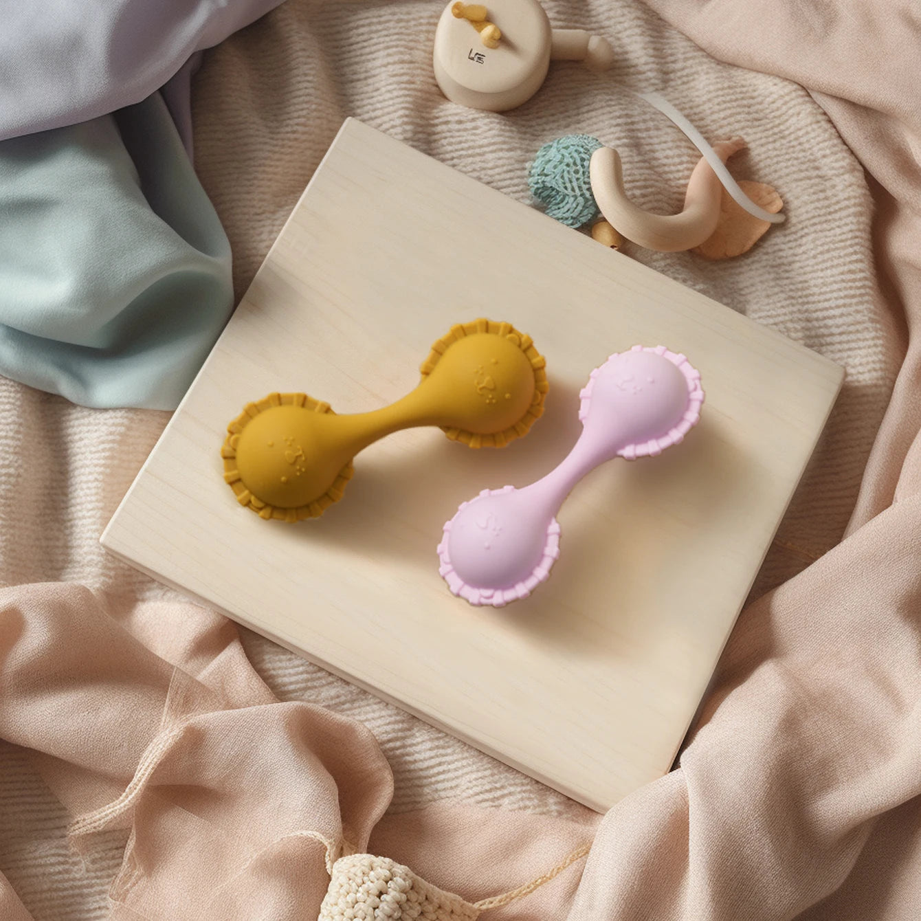 Siliconen Katten Bijtspeeltje voor Baby’s | 0-12 Maanden | Rammelaar & Sensorisch Speelgoed