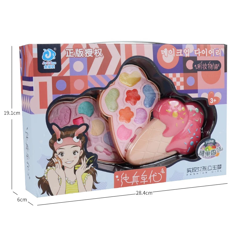 Kinder Make-updoos - Make-upset voor Meisjes met Lippenstift - Verjaardagsspeelgoed