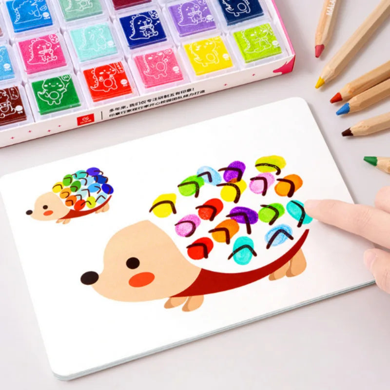 Creatieve Vingerverf Knutselset voor Peuters en Kleuters - 16 of 32 Stuks Educatief Speelgoed voor Baby, Jongens en Meisjes - Montessori Teken en Schilder Cadeau voor Kinderen