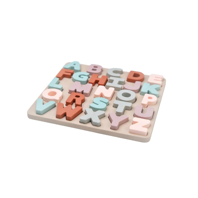 Siliconen Educatieve ABC Puzzel | Hoofdletters & Kleine Letters, Cadeau voor Peuters, Jongens & Meisjes