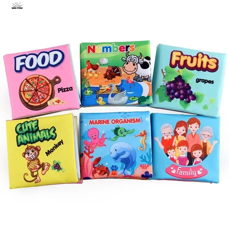 Baby Stoffen Boek | Educatief Dierenstaarten Boek, Cognitieve Ontwikkeling & Leespuzzel Speelgoed