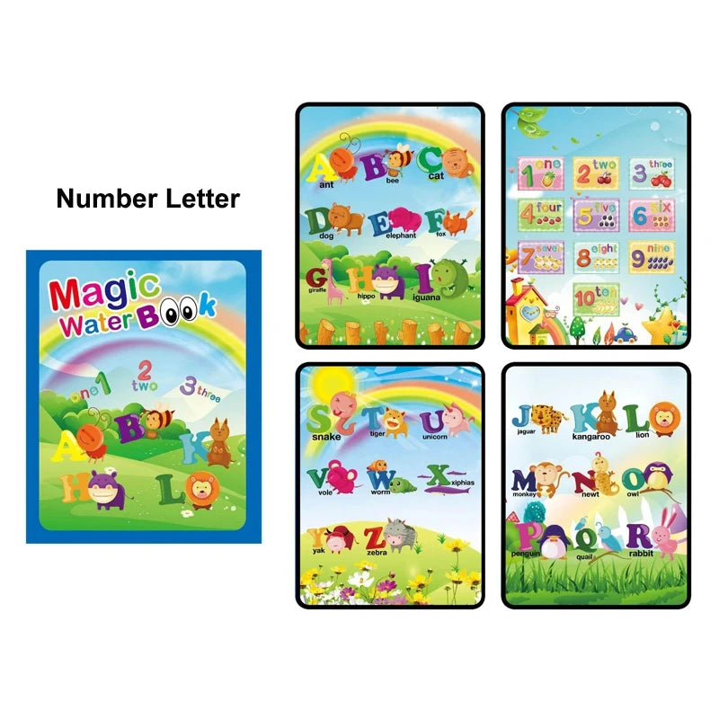 Magisch Waterkleurboek voor Baby’s | Herbruikbaar Montessori Educatief Speelgoed voor Kinderen