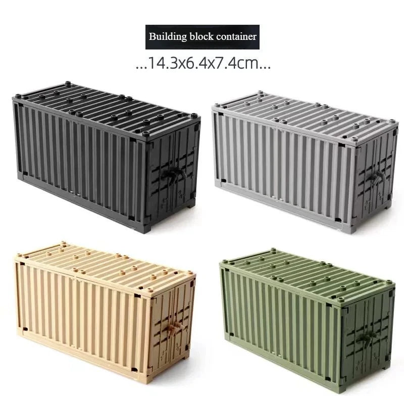 Kinderen Bouwstenen Speelgoed | Container, Blokkade, Olievat, Raketwerper, Militaire Scene Wapen Tas Accessoires