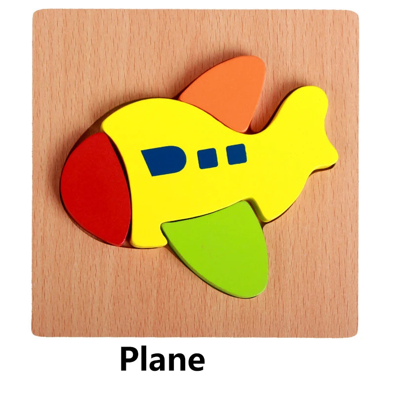 Houten puzzel voor kinderen met dieren en voertuigen - Kleurrijk educatief speelgoed, perfect cadeau voor jongens en meisjes.