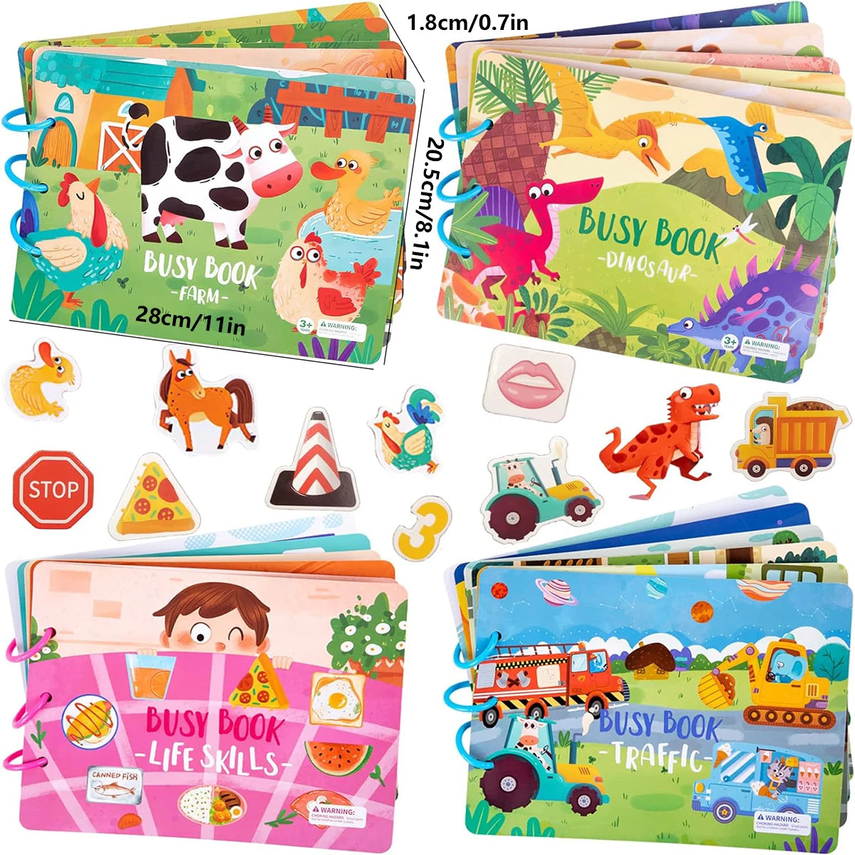 Dinosaurus Stil Boeken Puzzel Set | Educatief Speelgoed | Herbruikbare Stickers