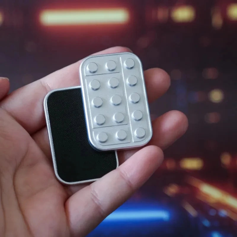 Metalen EDC Fidget Slider | Magnetische Blokken, Haptische Schuifpuzzel, Anti-stress Speelgoed voor ADHD & Autisme
