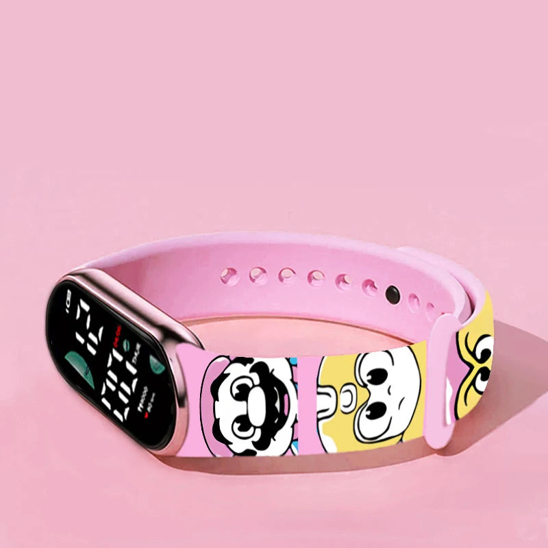 Super Mario Bros Kinderhorloge | Anime Karakter Luigi, Oplichtend LED Touch Digitaal Horloge, Waterdicht Cadeau voor Kinderen