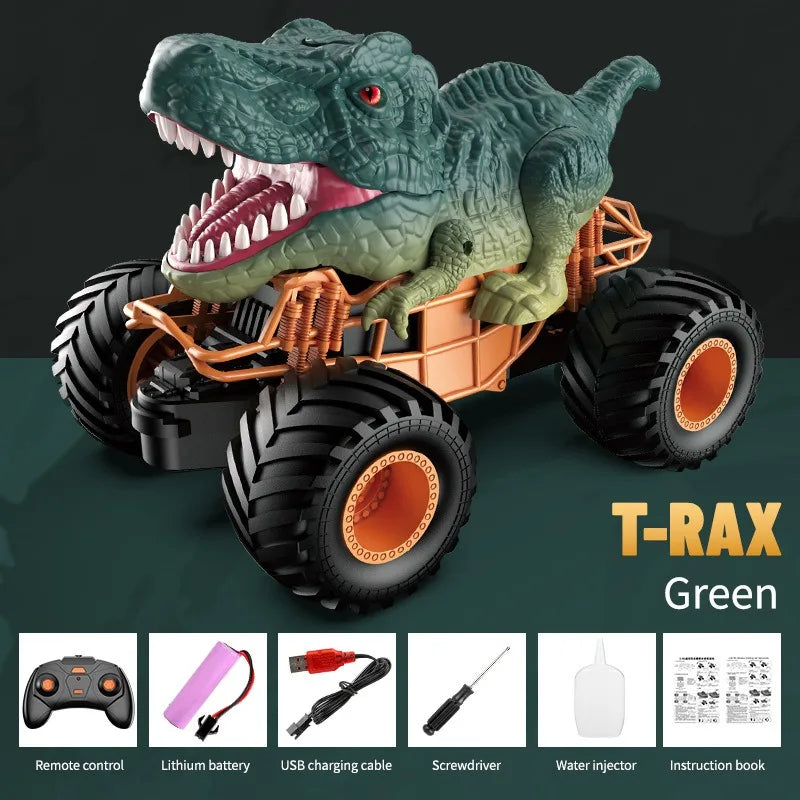 Nieuwe 2024 Dinosaur afstandsbediening auto - Dinosaur model met waterverstuiving, klimmen, afstandsbediening speelgoed voor kinderen