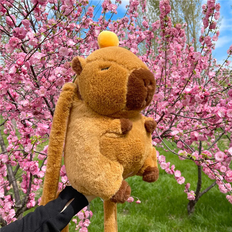 Capibara Pluchen Rugzak | Kawaii Mode Knuffelpop Tasje | Schoudertas voor Kinderen en Cadeau voor Vriendin