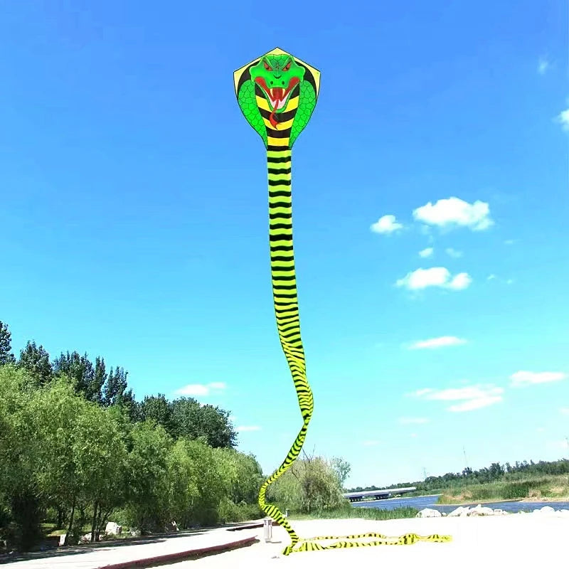 Grote Slangenkite - Nylon Cobra Vlieger Met Lijn Voor Strand en Outdoor Activiteiten