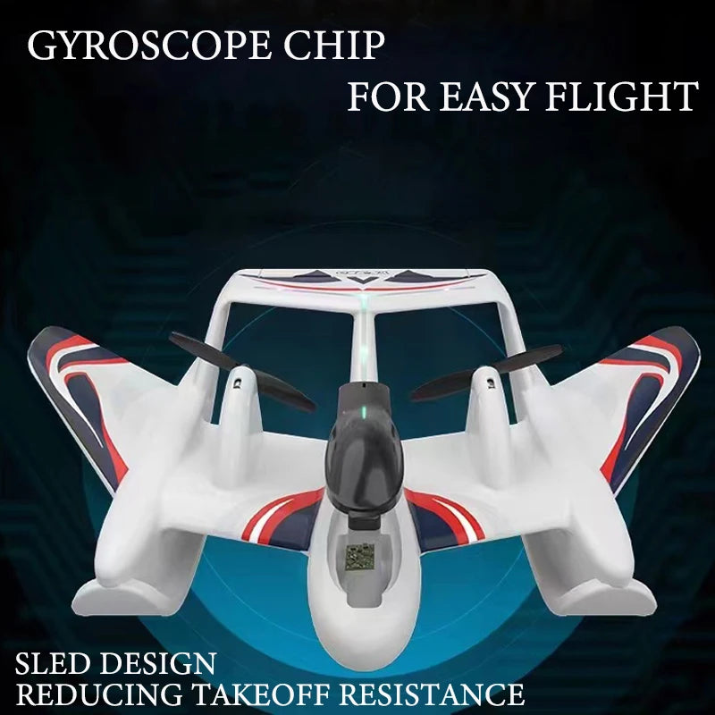 Zee en Lucht RC Vliegtuig | EPP Afstandsbestuurbaar Vliegtuig met LED Vaste Vleugel Zweefvliegtuig | Het Beste Cadeau voor Jongens