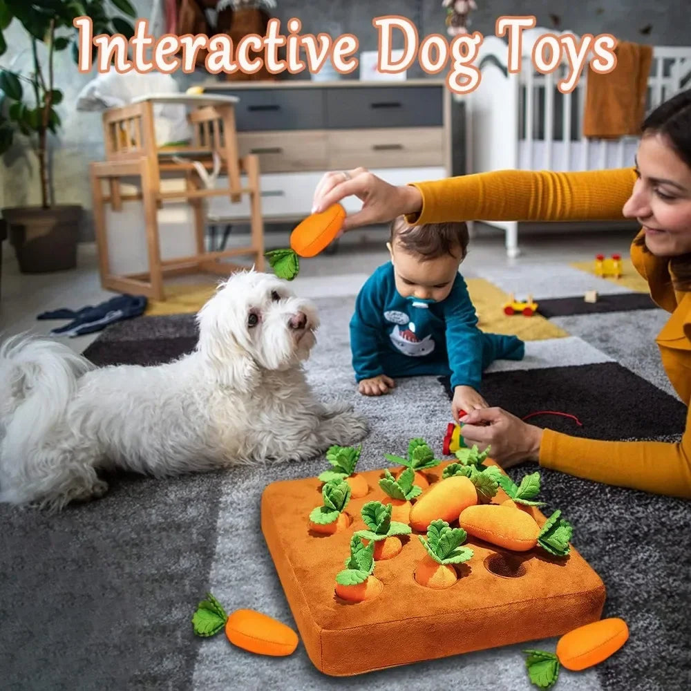 Snuffelmat met Wortels voor Honden & Katten | Interactief Dierenpuzzel Speelgoed