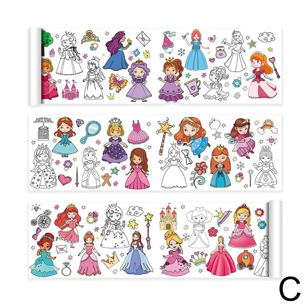 Kleurplezier zonder grenzen – Met de Children's Drawing Roll Sticky Color Filling Paper