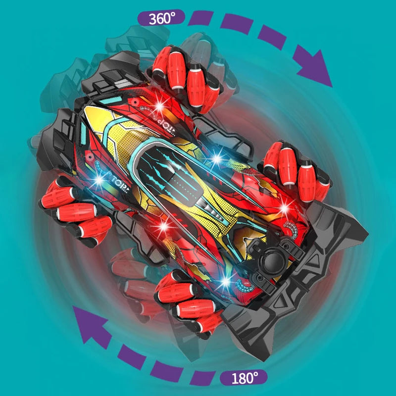 F2 RC Driftauto Met Muziek en LED-lichten | 2.4G Handschoen Gebaar Radio Afstandsbediening Spray Stuntauto’s | 4WD Elektrisch Speelgoed Voor Kinderen