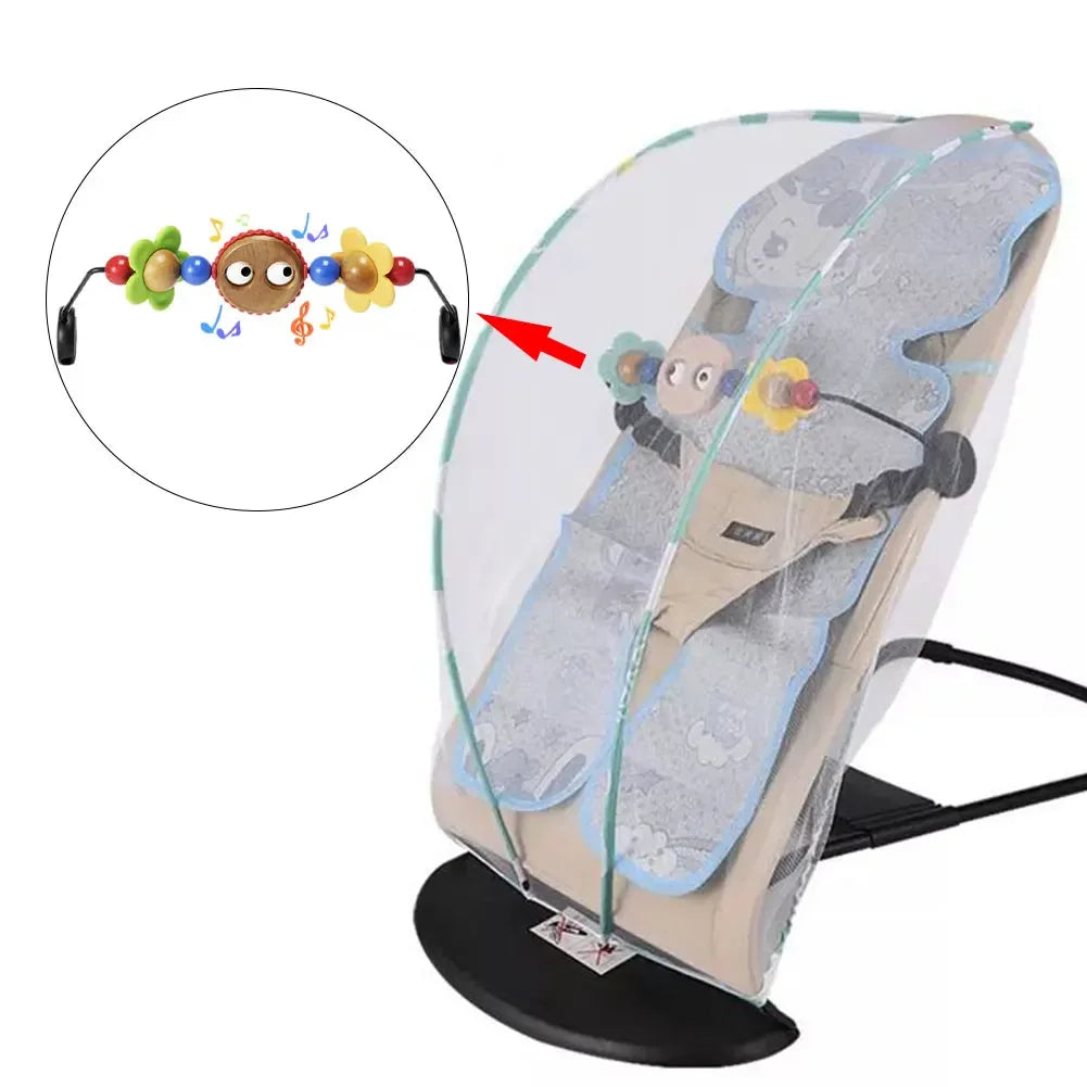 Baby Schommelstoel Speelgoed | Wieg- & Kinderwagenhanger, Spiraalrammelaar voor Pasgeborenen