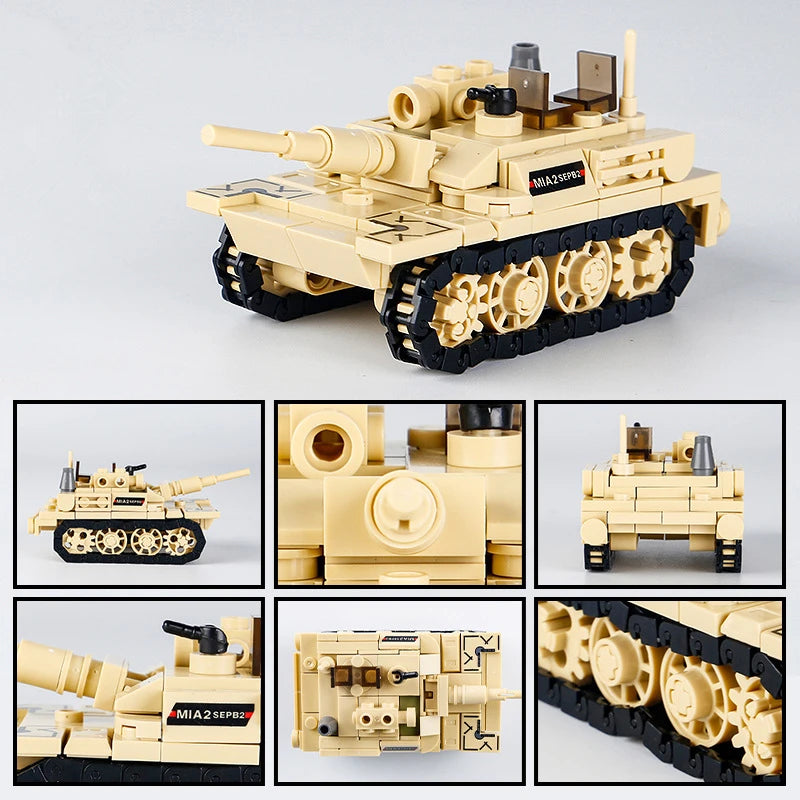 Hoofdgevechtstank M1A2 Oorlog Militaire Stadsvoertuig Auto Bouwstenen Klassiek Model Bricks Kits Sets Ideeën