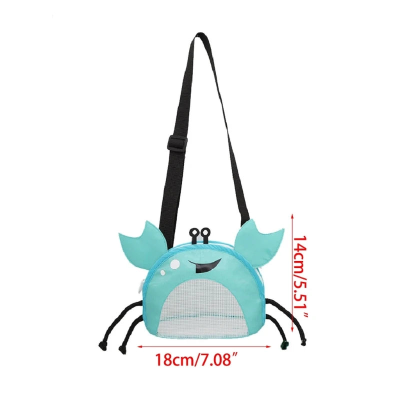Beach Mesh Bag | Schattige Krabvormige Schelpen Tas voor Kinderen