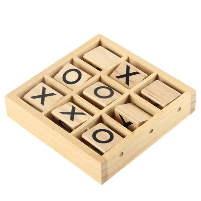 Houten Tic Tac Toe Spel | Educatief Familie & Reis Bordspel, Indoor & Outdoor Speelplezier